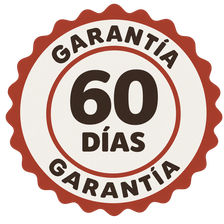60 días de garantía · Si llega mal, lo reponemos sin coste